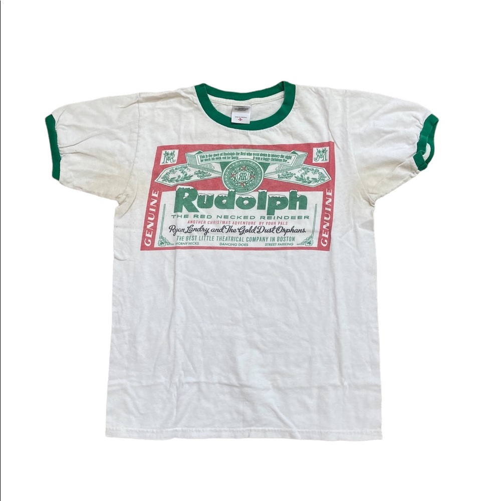 Vtg Rudolph The Red Necked Reindeer Boston Christmas Adventure Tshirt S.